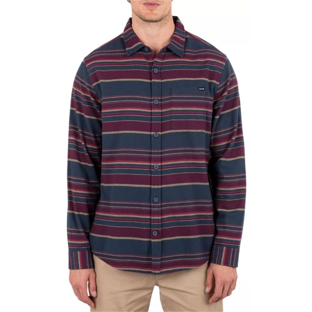 Hurley Mens Plaid Button Up Shirt, NWT